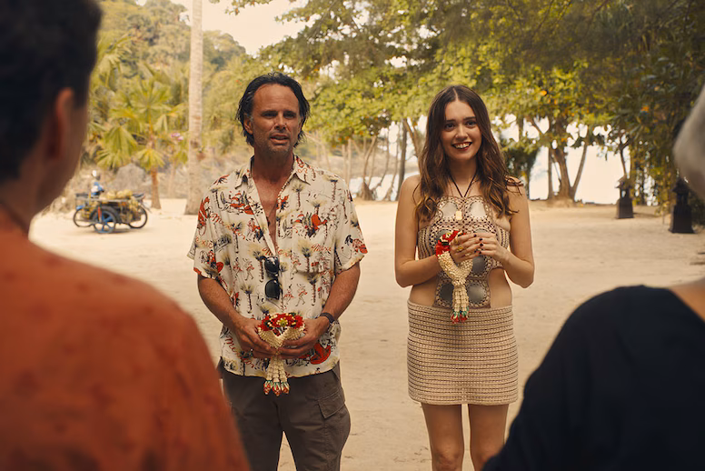 Walton Goggins as Rick and Aimee Lou Wood as Chelsea